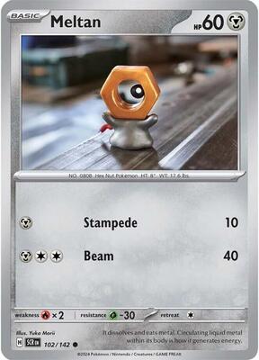 Meltan - 102/142 card from SV07: Stellar Crown
