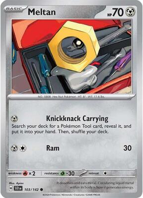 Meltan - 103/142 card from SV07: Stellar Crown