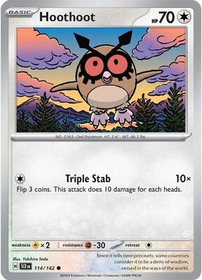 Hoothoot card from SV07: Stellar Crown