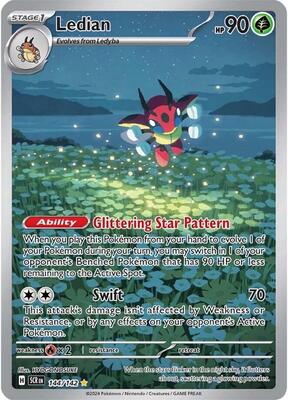 Ledian - 144/142 card from SV07: Stellar Crown