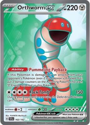 Orthworm ex - 162/142 card from SV07: Stellar Crown