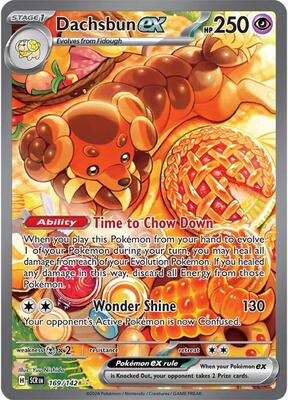 Dachsbun ex - 169/142 card from SV07: Stellar Crown