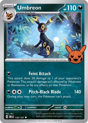 Umbreon card from Trick or Trade BOOster Bundle 2024