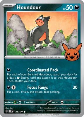 Houndour - 131/197 card from Trick or Trade BOOster Bundle 2024