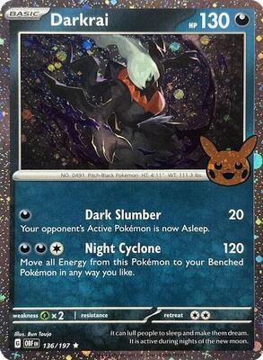 Darkrai (Cosmos Holo) card from Trick or Trade BOOster Bundle 2024