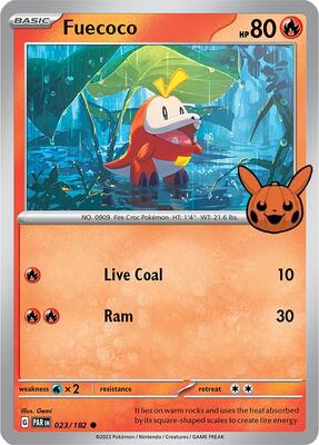 Fuecoco card from Trick or Trade BOOster Bundle 2024