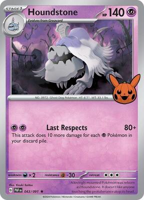 Houndstone - 043/091 card from Trick or Trade BOOster Bundle 2024