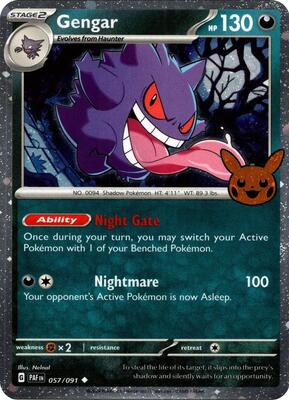 Gengar (Cosmos Holo) card from Trick or Trade BOOster Bundle 2024
