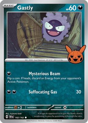 Gastly - 102/162 card from Trick or Trade BOOster Bundle 2024