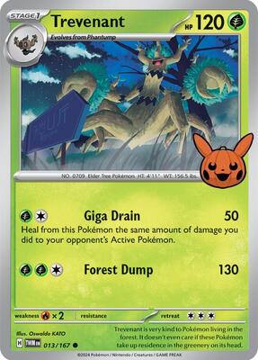 Trevenant card from Trick or Trade BOOster Bundle 2024