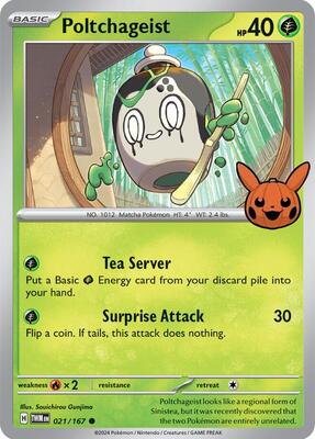 Poltchageist - 021/167 card from Trick or Trade BOOster Bundle 2024