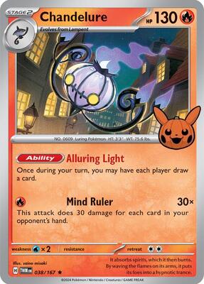 Chandelure card from Trick or Trade BOOster Bundle 2024