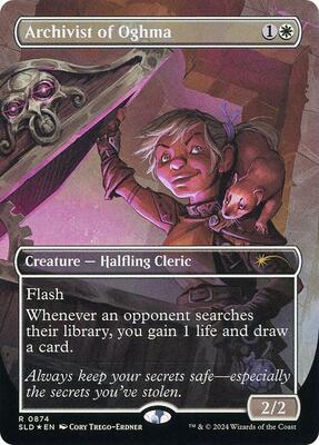 Archivist of Oghma (Rainbow Foil) card from Secret Lair Drop Series