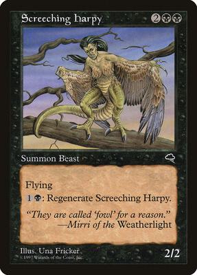 Screeching Harpy card from Tempest
