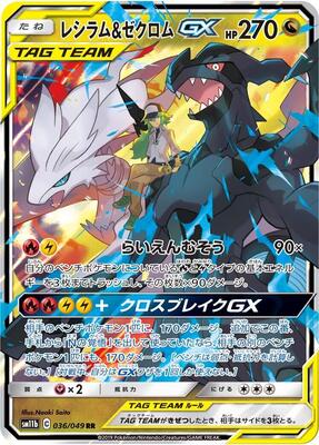 Reshiram & Zekrom GX - 036/049 card from SM11b: Dream League