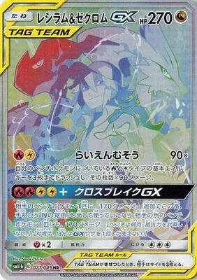 Reshiram & Zekrom GX - 071/049 card from SM11b: Dream League