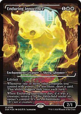 Enduring Innocence (Showcase) card from Duskmourn: House of Horror
