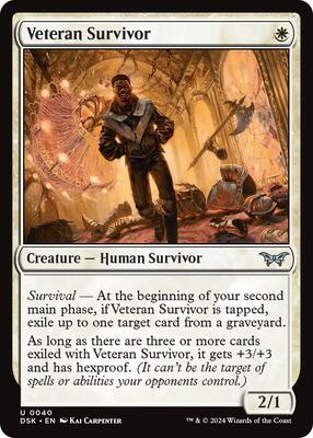 Veteran Survivor card from Duskmourn: House of Horror