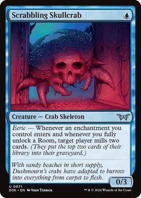 Scrabbling Skullcrab card from Duskmourn: House of Horror