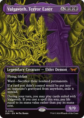 Valgavoth, Terror Eater (Showcase) card from Duskmourn: House of Horror