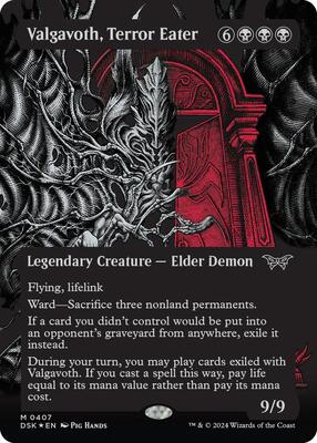 Valgavoth, Terror Eater (Showcase) (Textured Foil) card from Duskmourn: House of Horror