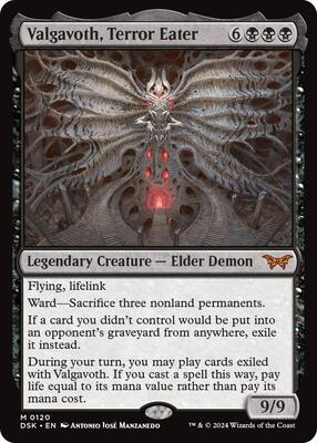 Valgavoth, Terror Eater card from Duskmourn: House of Horror