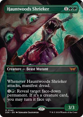 Hauntwoods Shrieker (Borderless) card from Duskmourn: House of Horror
