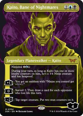 Kaito, Bane of Nightmares (Showcase) card from Duskmourn: House of Horror