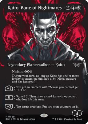 Kaito, Bane of Nightmares (Showcase) (Textured Foil) card from Duskmourn: House of Horror