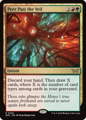 Peer Past the Veil card from Duskmourn: House of Horror