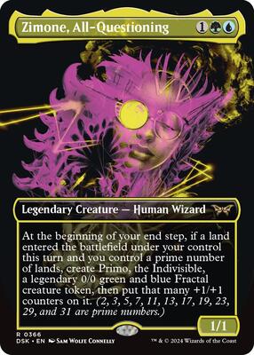 Zimone, All-Questioning (Showcase) card from Duskmourn: House of Horror