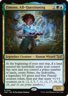 Zimone, All-Questioning card from Duskmourn: House of Horror