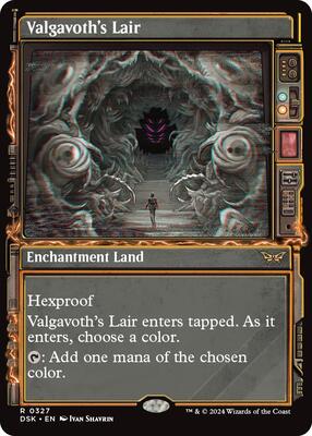 Valgavoth's Lair (Showcase) card from Duskmourn: House of Horror