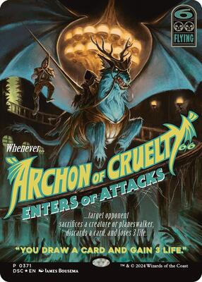 Archon of Cruelty (Showcase) card from Commander: Duskmourn: House of Horror