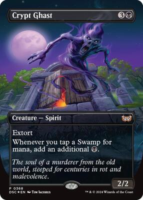 Crypt Ghast (Borderless) card from Commander: Duskmourn: House of Horror
