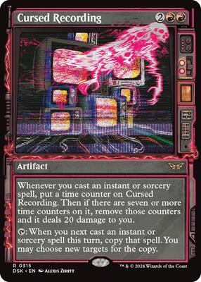 Cursed Recording (Showcase) card from Duskmourn: House of Horror