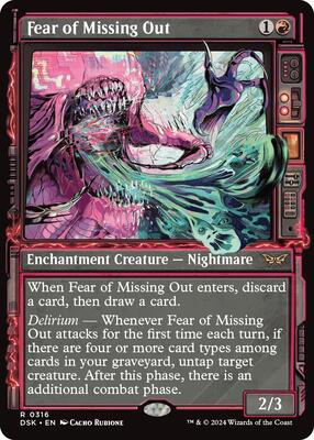 Fear of Missing Out (Showcase) card from Duskmourn: House of Horror