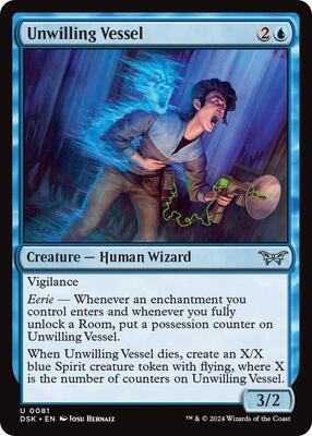 Unwilling Vessel card from Duskmourn: House of Horror