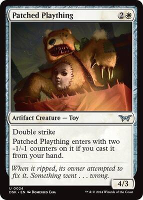 Patched Plaything card from Duskmourn: House of Horror