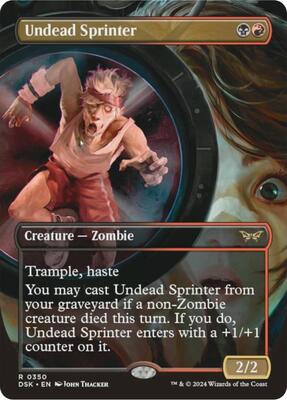 Undead Sprinter (Borderless) card from Duskmourn: House of Horror