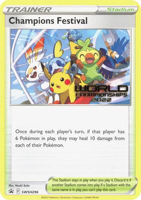 Champions Festival - SWSH296 (World Championships 2022) card from SWSH: Sword & Shield Promo Cards