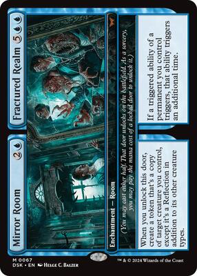 Mirror Room // Fractured Realm card from Duskmourn: House of Horror