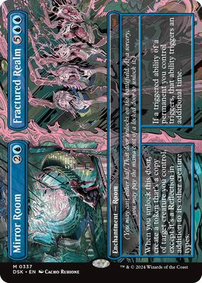 Mirror Room // Fractured Realm (Borderless) card from Duskmourn: House of Horror
