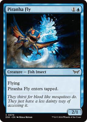 Piranha Fly card from Duskmourn: House of Horror