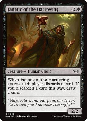Fanatic of the Harrowing card from Duskmourn: House of Horror
