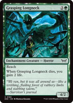 Grasping Longneck card from Duskmourn: House of Horror