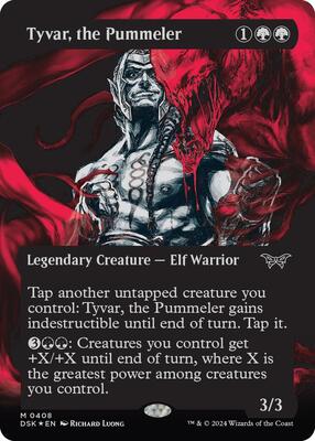 Tyvar, the Pummeler (Showcase) (Textured Foil) card from Duskmourn: House of Horror
