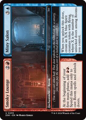 Smoky Lounge // Misty Salon card from Duskmourn: House of Horror