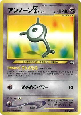 Unown Y card from Awakening Legends