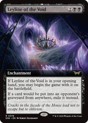 Leyline of the Void (Extended Art) card from Duskmourn: House of Horror